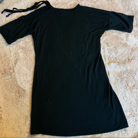 Lou & Grey Tie Shoulder Signature Soft Black Dress - Picture 11 of 13